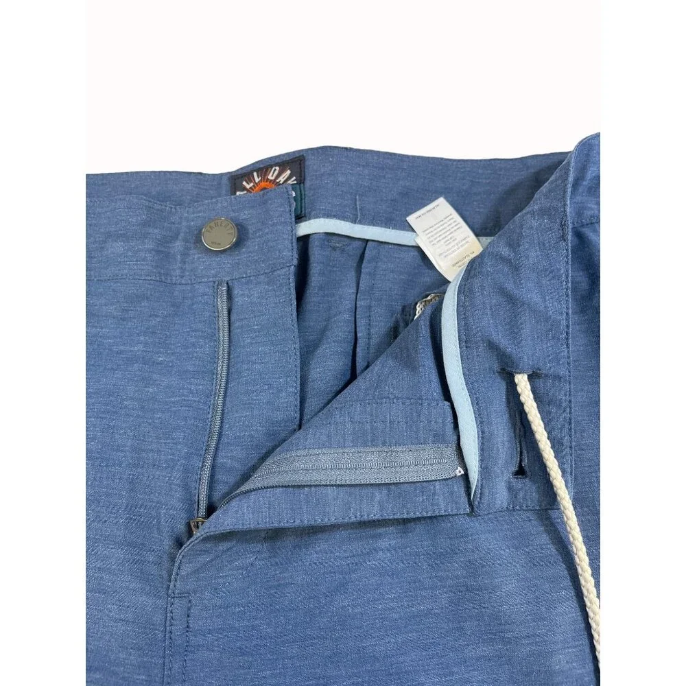 Faherty Mens Blue Loop Belt All Day Shorts Size 36 SKU 6368